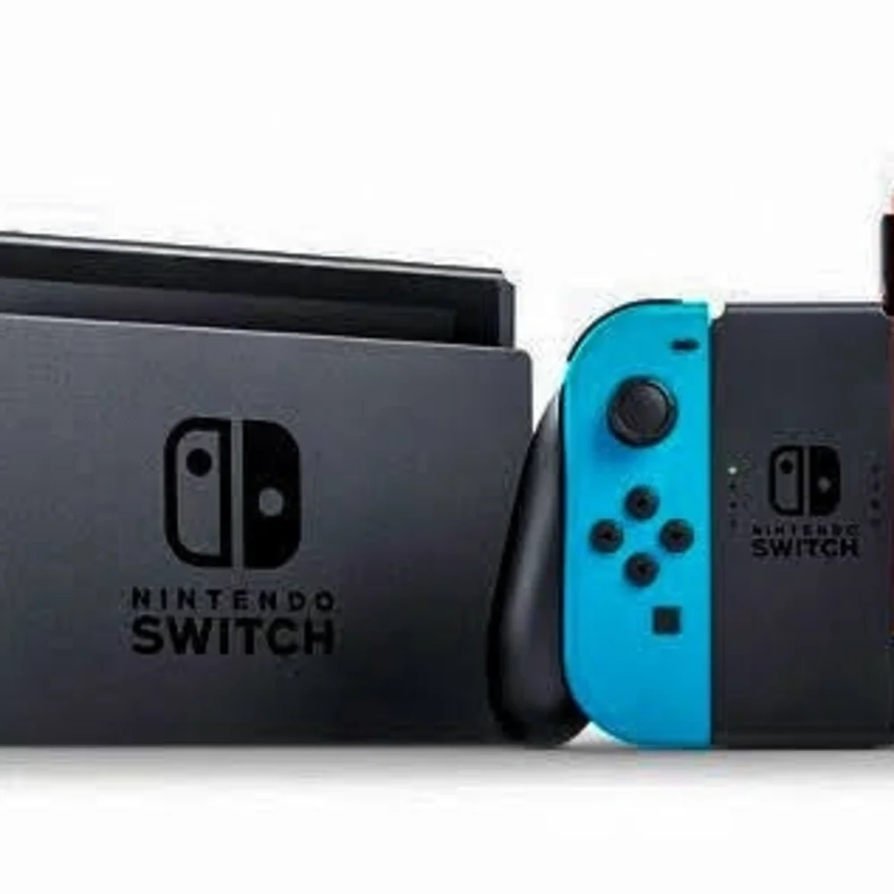 Nintendo Switch Console with Neon Blue Joy-Con